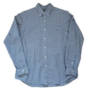 Ralph Lauren Men's Black x White Gingham Check Classic Fit Shirt Long Sleeve XL